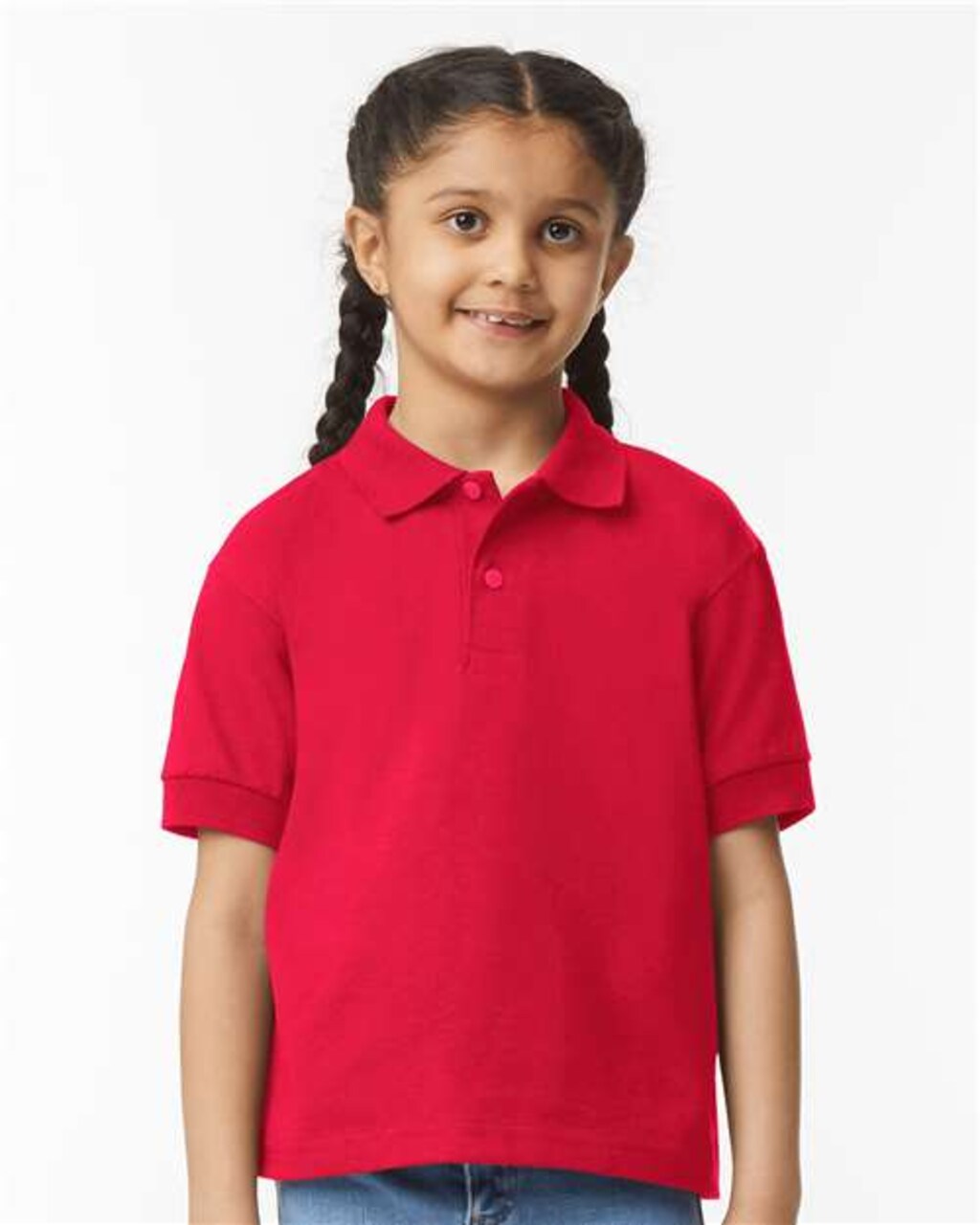 Gildan® Youth DryBlend Jersey Polo Fabric Moisture Wicking Cotton Polyester Knit Material